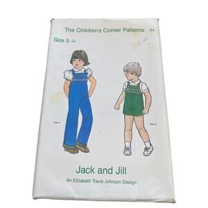 The Children’s Corner Patterns Jack and Jill Overalls  No 44 Size 5-6